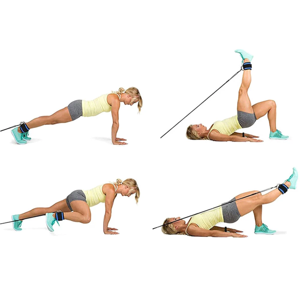 1 пара Фитнес зала занятий йогой Глют ногу тренировки эластичных лент на Ремешок