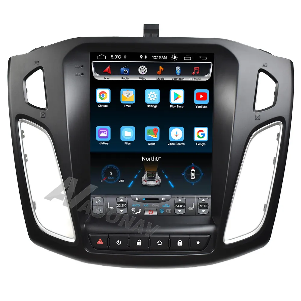 Автомобильный мультимедийный dvd плеер в стиле Тесла с вертикальным экраном для