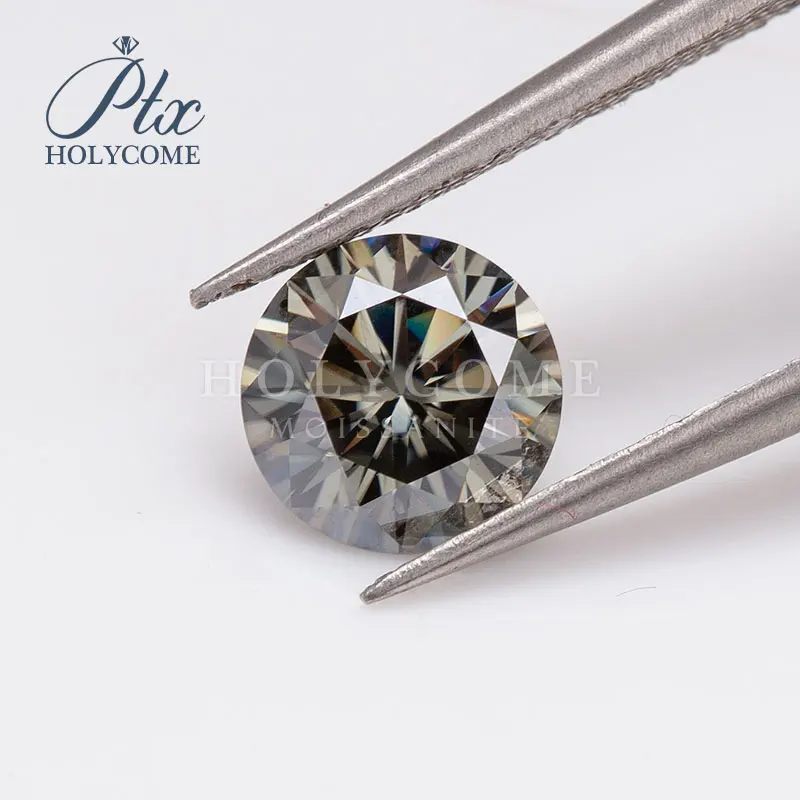 6 5 мм Высокое качество серый цвет круглая огранка моиссанит 2020 новости серий