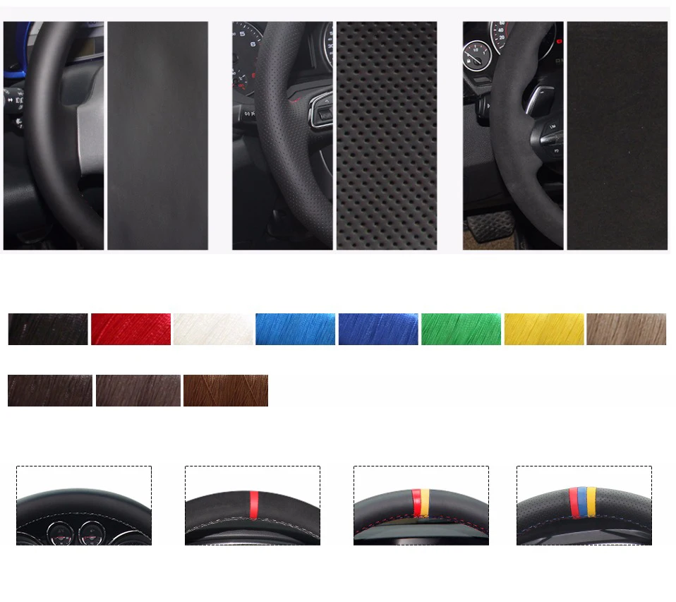 MEWANT черный чехол рулевого колеса автомобиля из натуральной кожи для Infiniti Q50 2018 Q60