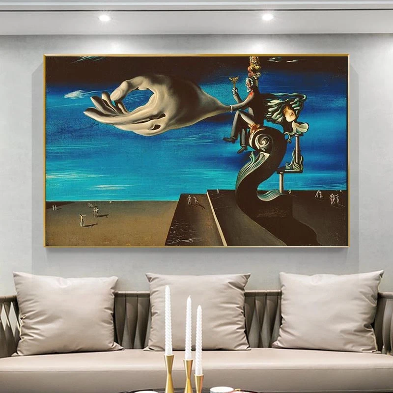 

The Hand by Salvador Dali Famous Art Paintings Print On Canvas Art Posters and Prints Surrealism Art Pictures For Living Room