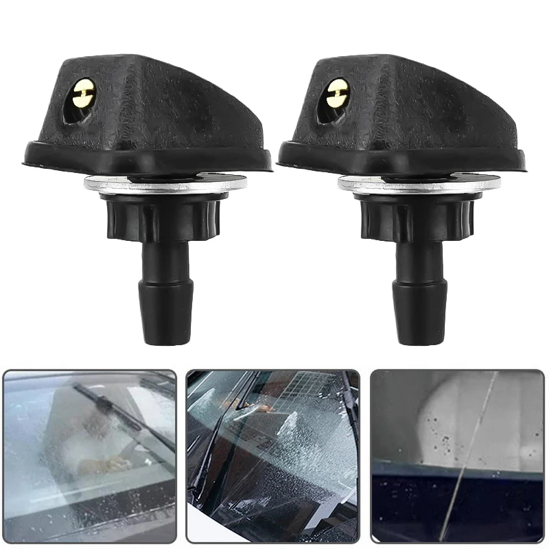 

2Pcs Car windshield washer nozzle Car Water Spray Jet Nozzle For Renault bmw lada opel skoda mazda car Accessories