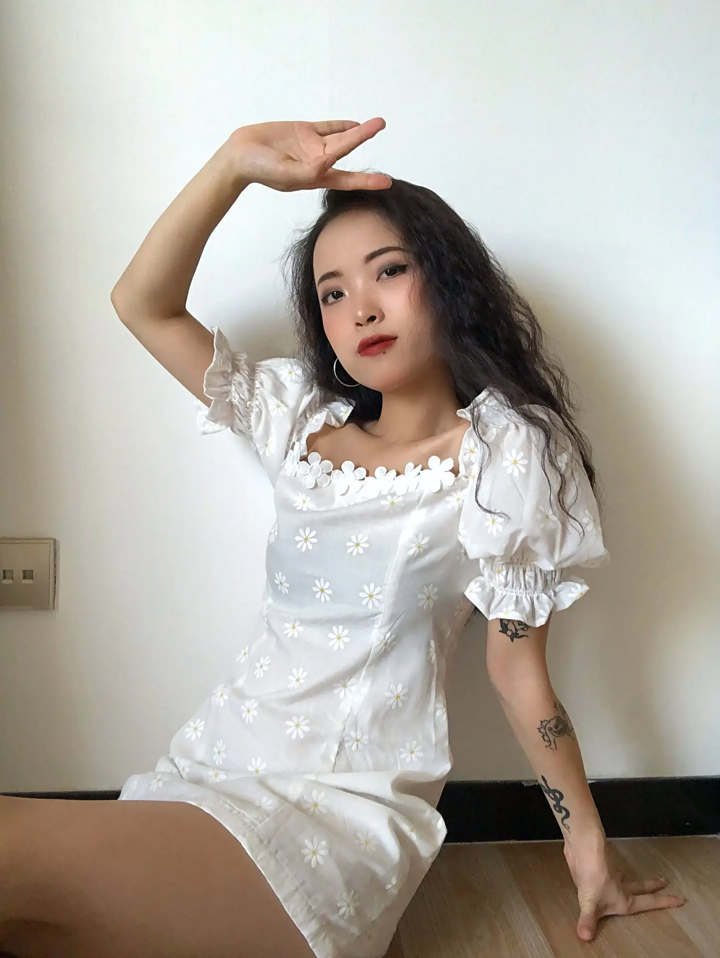 Европейский и американский Ретро праздничный стиль цветок u-образный вырез