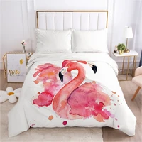 bedding duvet cover comforterquiltblanket case with zipper queen king europe russia size 200x200220240 nordic love flamingo