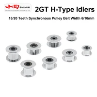 2gt idler pulleyh type synchronous belt pulley 16 tooth 20 teeth bore 3mm5mm with bearing bandwidth 6mm10mm for 3d printer