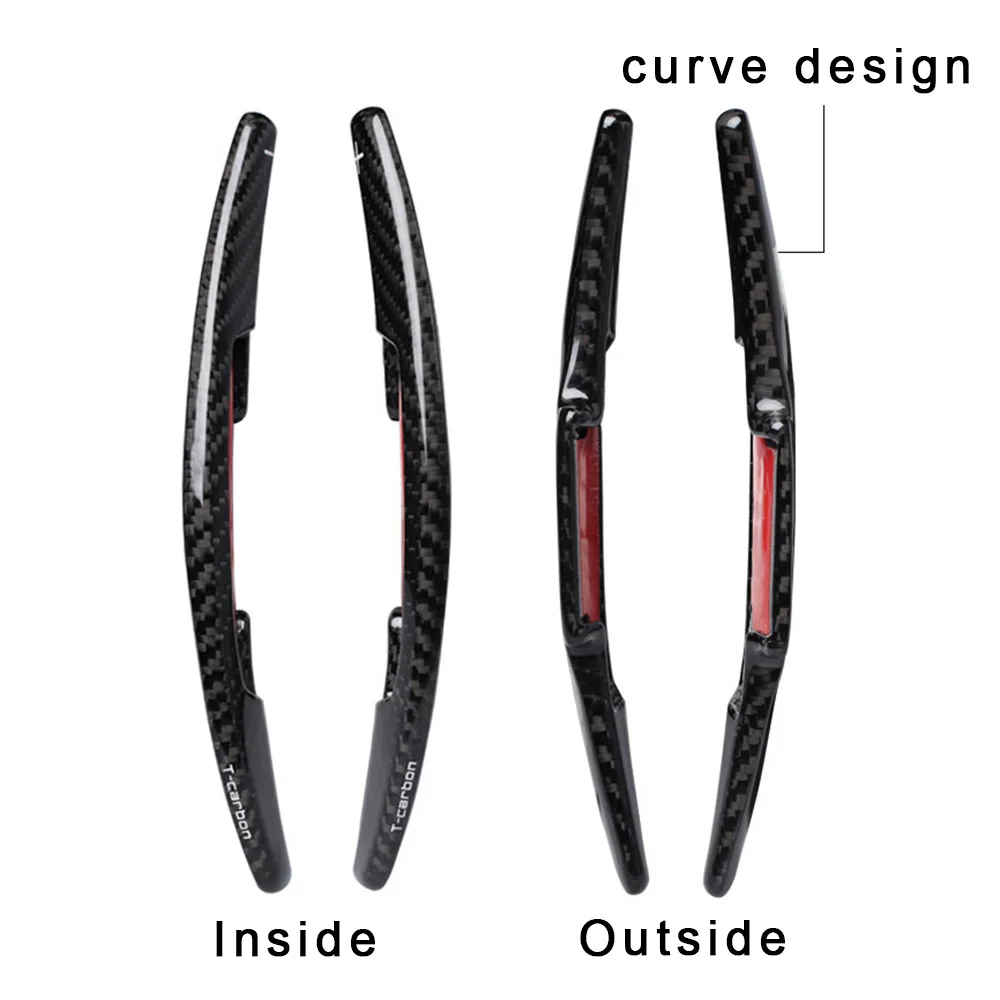 2 шт. высококачественные автомобильные аксессуары углеродное волокно руль сдвиг