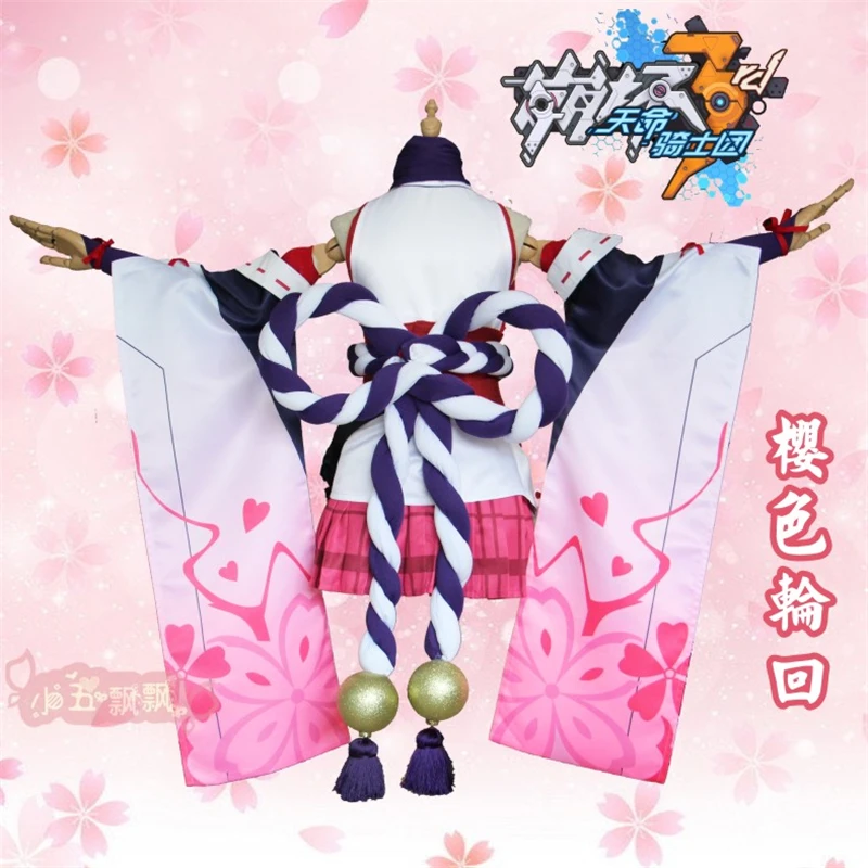 Аниме Honkai Impact 3 Yae Sakura кимоно платье косплей костюм для женщин Хэллоуин Новый H |