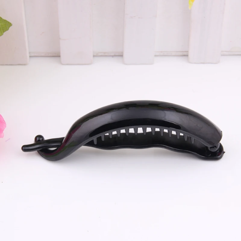 Модная заколка для волос в форме банана женщин простая пластиковая Pc прозрачная