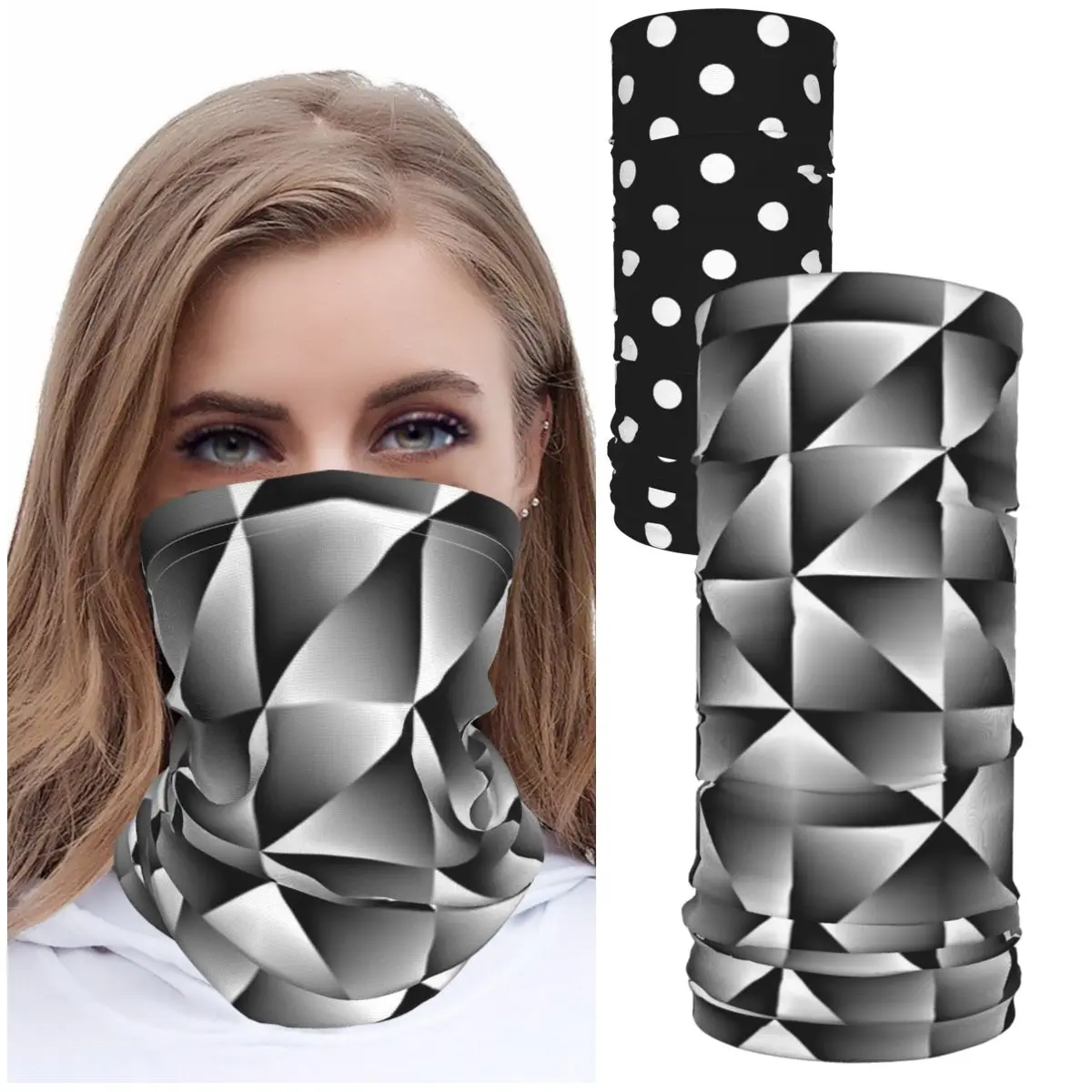 

Buff on neck HeadscarfIce silk bib scarf printed neck men's and women's scarf turban shawl accessories Scarf women