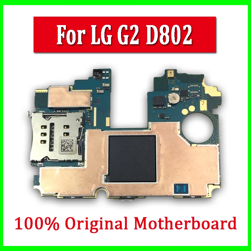 Оригинальная разблокированная материнская плата 16 ГБ 32 для LG G2 D802 D800 логические