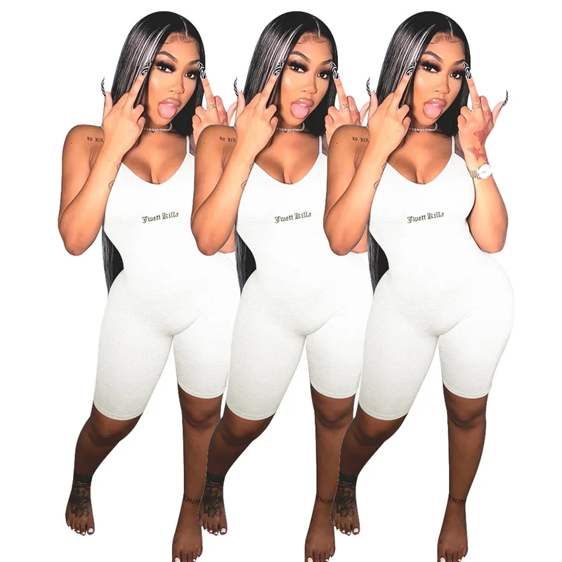 Белые облегающие комбинезоны без бретелек рукавов сексуальные обтягивающие