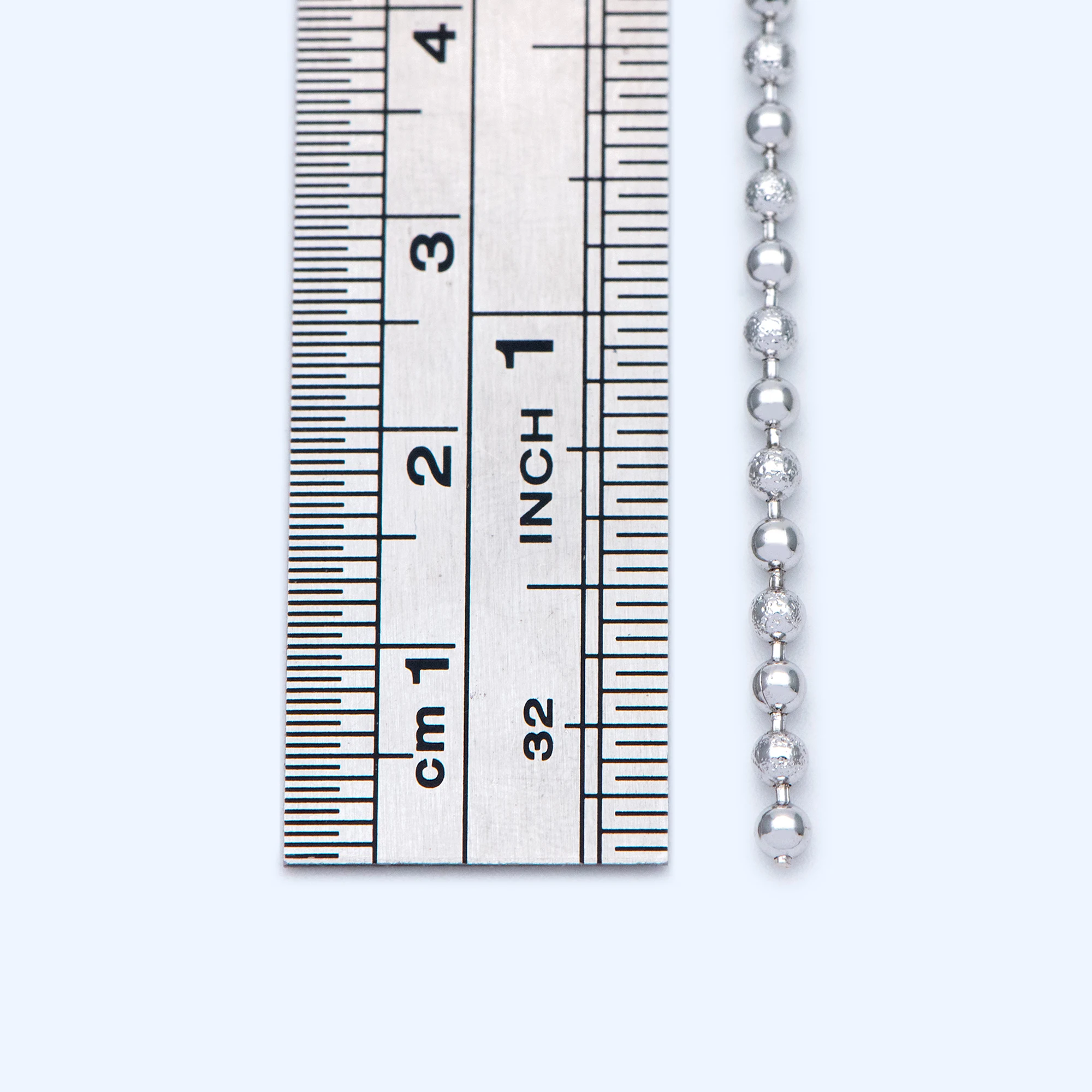 Серебряные шариковые цепи 2 5 мм матовая/Гладкая круглая цепочка из бисера для