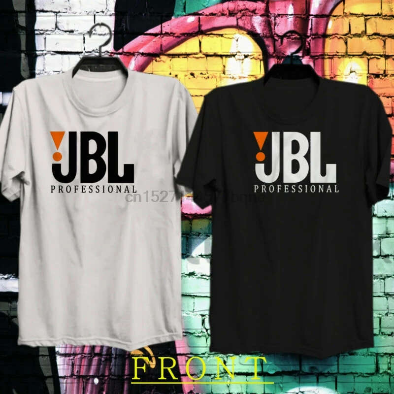 Новинка JBL профессиональный логотип черно белая футболка 100% хлопок| |
