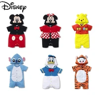 disney summer donald duck and mickey mouse baby clothes cotton hooded one piece dress stitch romper climbing winnie the pooh