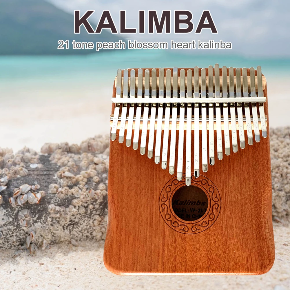 17/21 Keys Kalimba Thumb Piano Wooden Mbira Body Musical Instruments with Accessories Tuning Hammer Cleaning Cloth