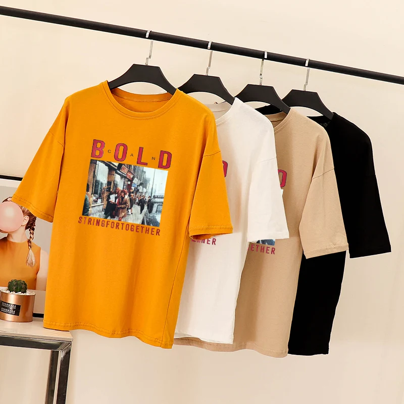 Новое поступление 2019 Офисная Женская футболка Shudaji короткая обычная с круглым