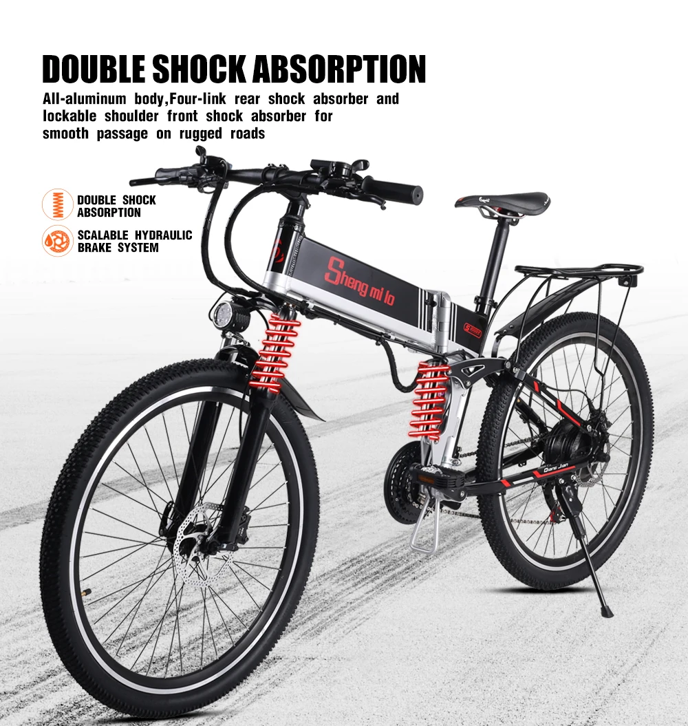 26 дюймов складной Электрический горный велосипед внедорожный ebike электрический велосипед ebike Электрический велосипед