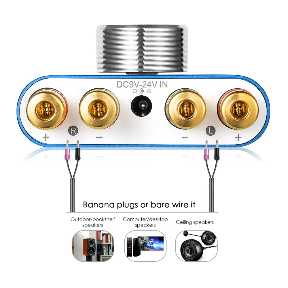 Новейший Nobsound Мини Bluetooth 5,0 TPA3116 цифровой усилитель мощности HiFi стерео беспроводной аудио приемник Автомобильные усилители