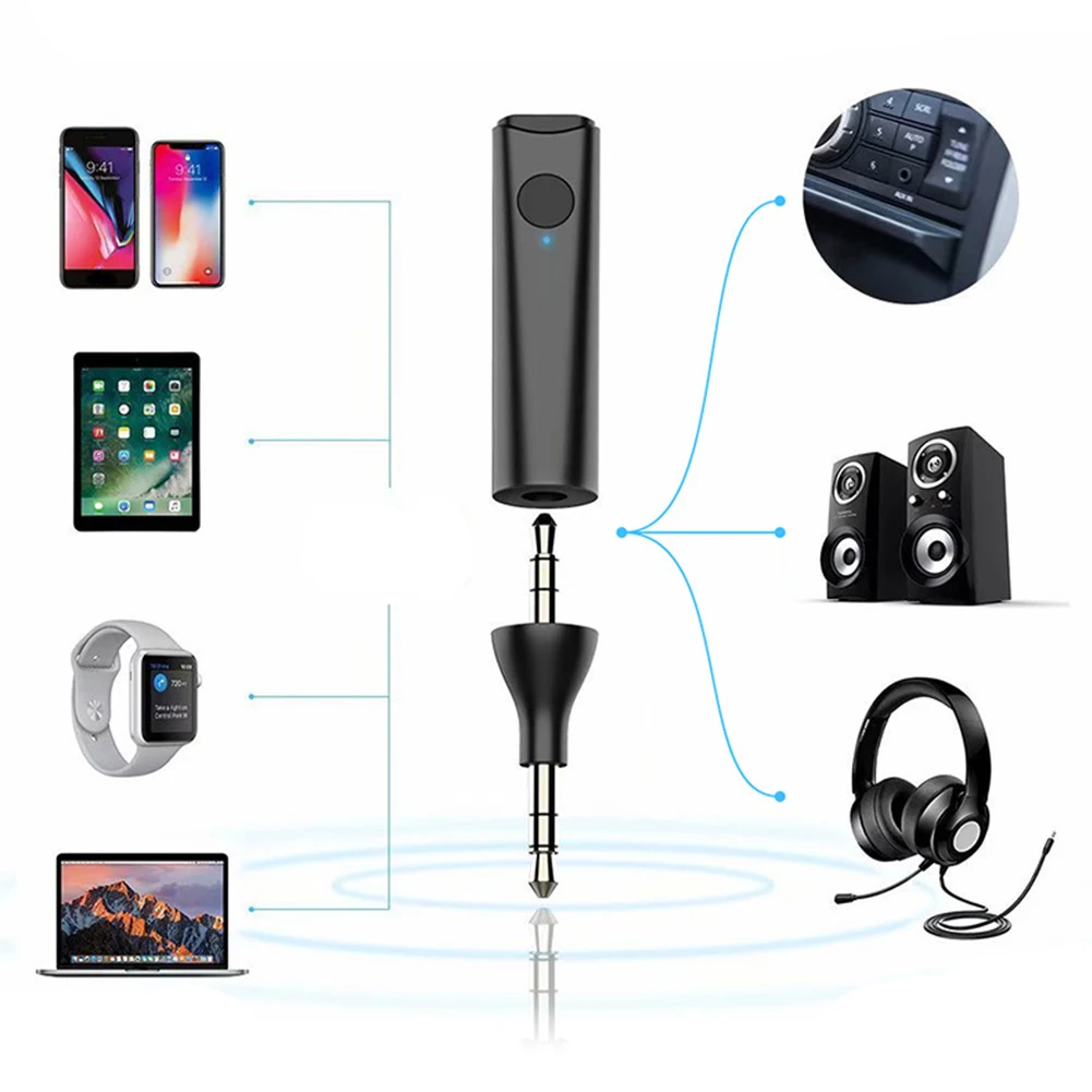 Автомобильный музыкальный передатчик bluetooth-ресивер портативный аудио разъем Aux 5