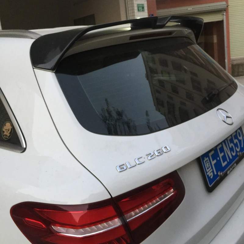 W253 GLC углеродное волокно глянцевый черный Автомобильный спойлер для заднего