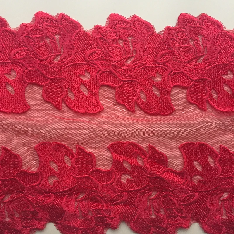 1 ярд красная кружевная отделка сделай сам украшение для волос ручной работы