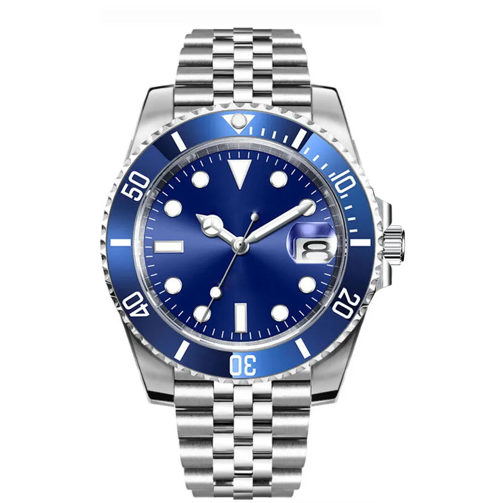 Браслет мужской механический из нержавеющей стали 24 камня NH35A 40 мм | Наручные часы