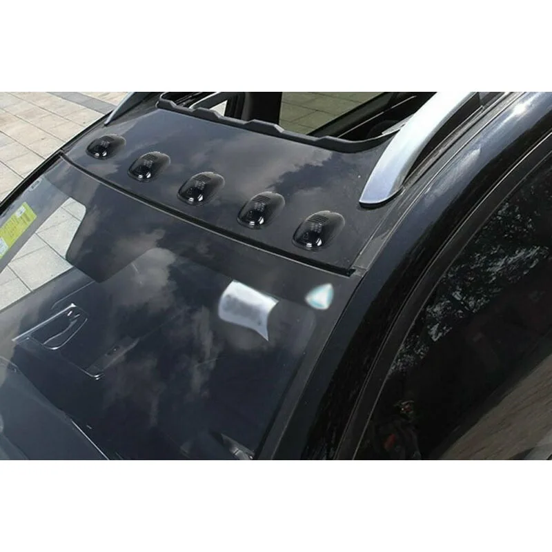 

Lens Cab Roof Lights Running 12V- 24V 142x42x45mm 5pcs For Ford SUV Truck Top 12-LED ABS