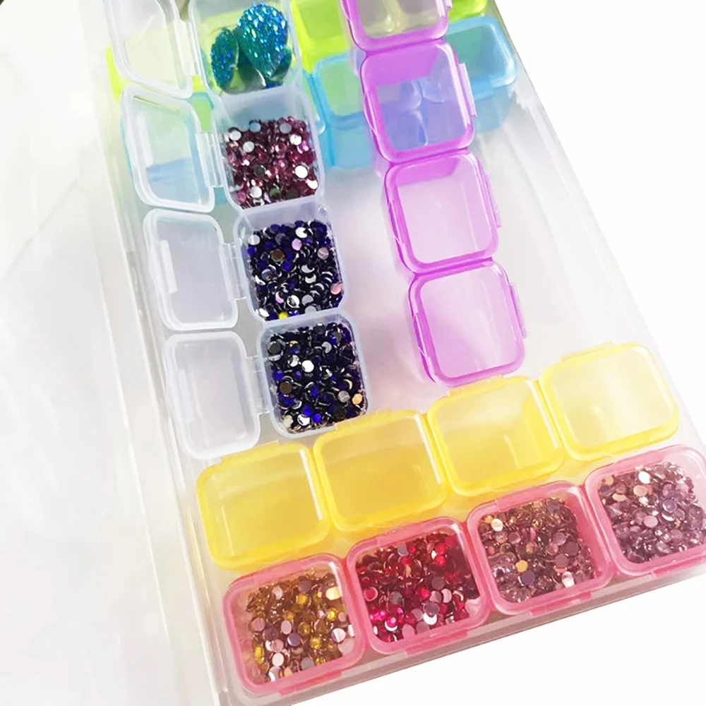 

2021 Practical 5D Diy Diamond Painting Tools Diamond Jewelry Box Rhinestone Embroidery Crystal Bead Storage Box Accessory Contai