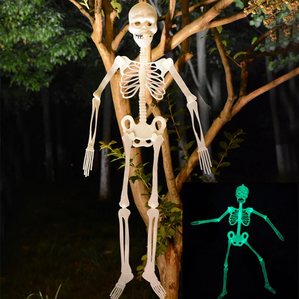 

Украшение для Хэллоуина 32 см светящийся череп скелет тело страшный дом с привидениями реквизит украшения для Хэллоуина эльфов Лидер продаж...