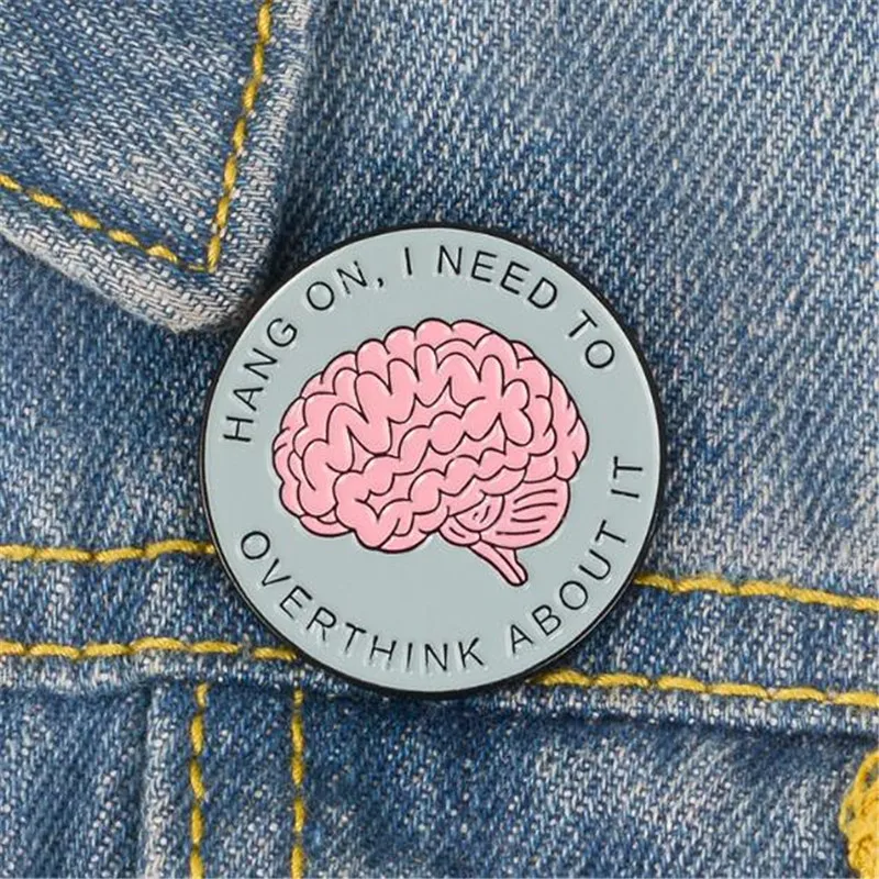 Креативный Металлический Эмалированный значок для мозга декоративный медсестры