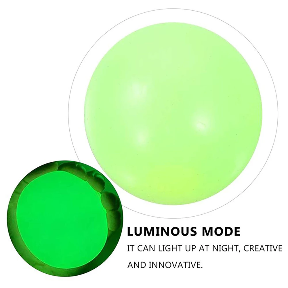 

4pcs Sticky Globbles Ball Fluorescent Sticky Target Kids Stress Relief Toys