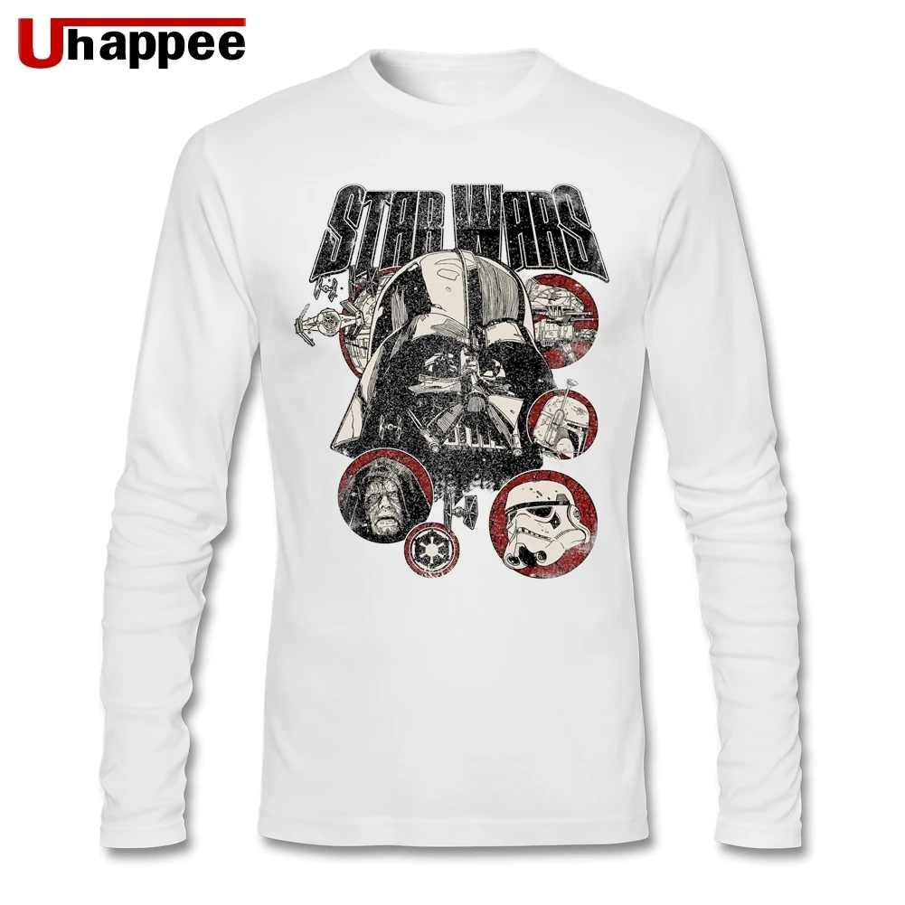 Мужская футболка с принтом Звездных войн длинным рукавом большой размер