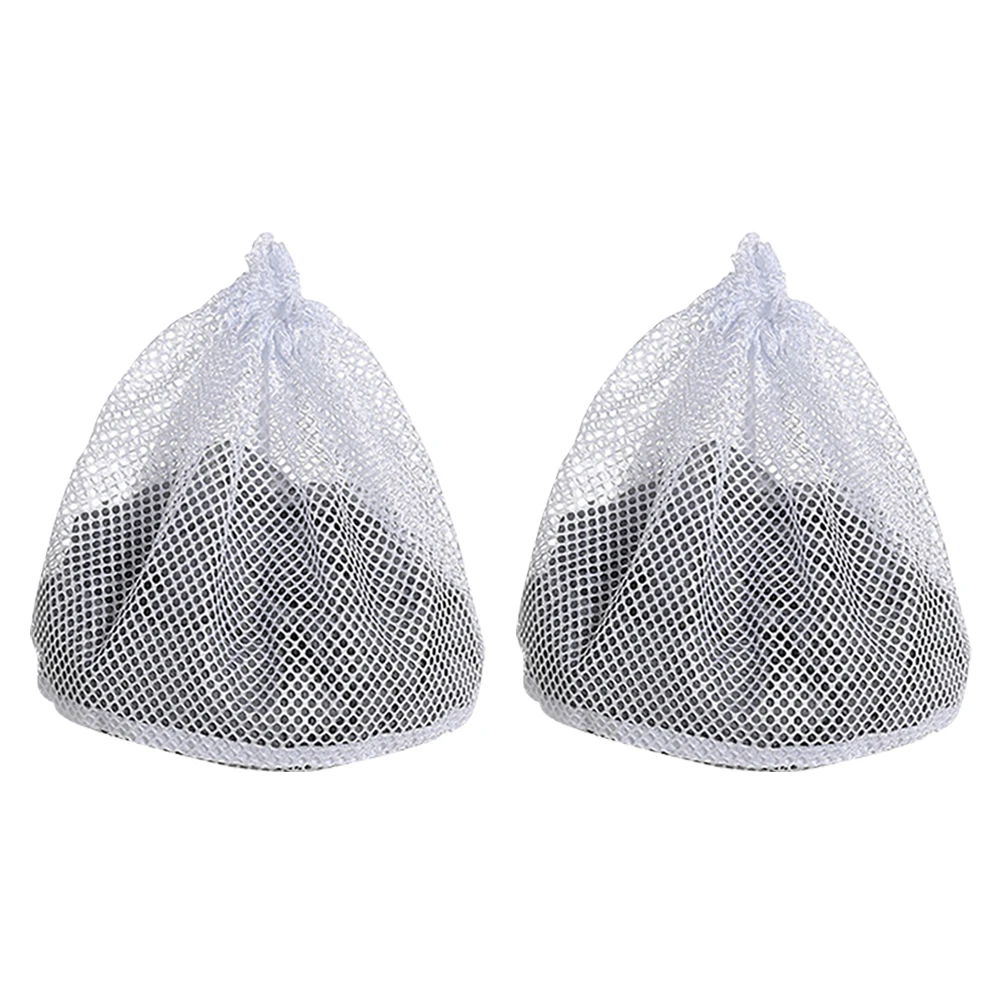 

2pcs Extra Large Travel Cleaning With Drawstring Reusable Mesh Laundry Bag College Dorm Home Machine Washable Storage Organizer