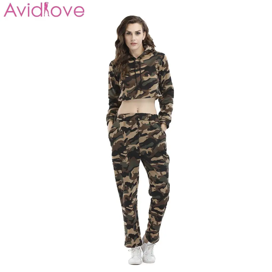 Женский Повседневный Камуфляжный пуловер с длинными рукавами капюшоном и