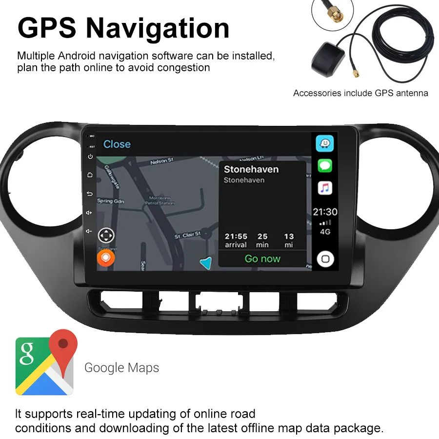 128 Гб ПЗУ Android экран для Hyundai Grand I10 2013 2014 2015 2016 автомобильное радио мультимедийные