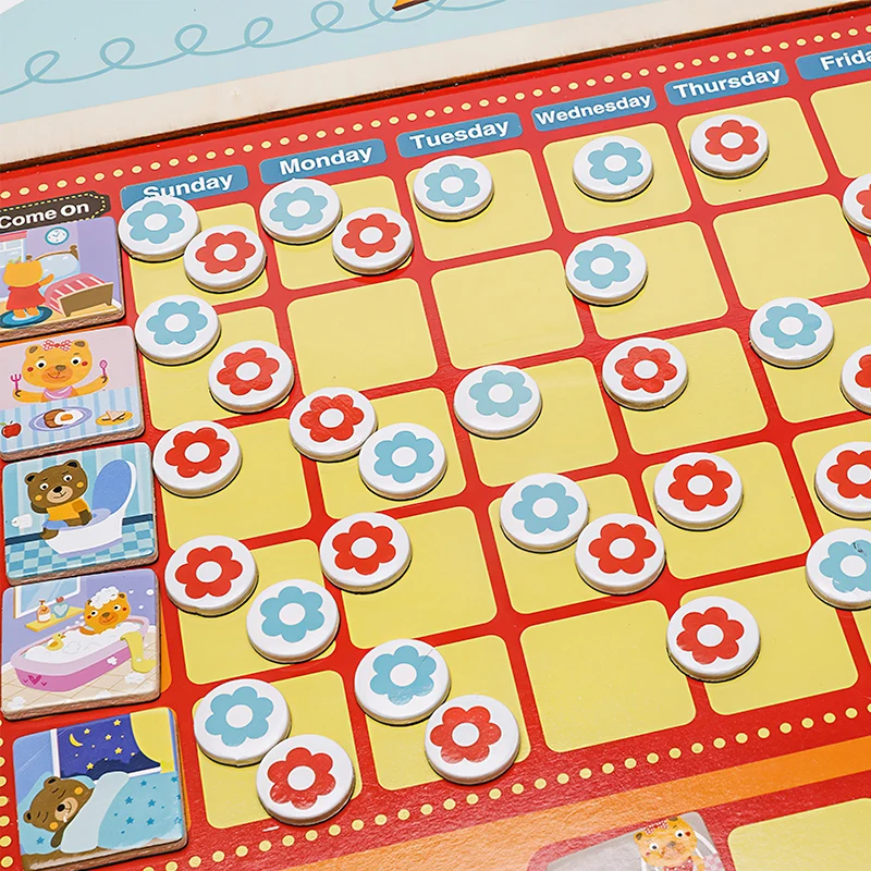 

Wall Refrigerator Reward Chart For Kids At Home Magnetic Stickers Kids Montessori Educational Wooden Toy Good Behavior Chart