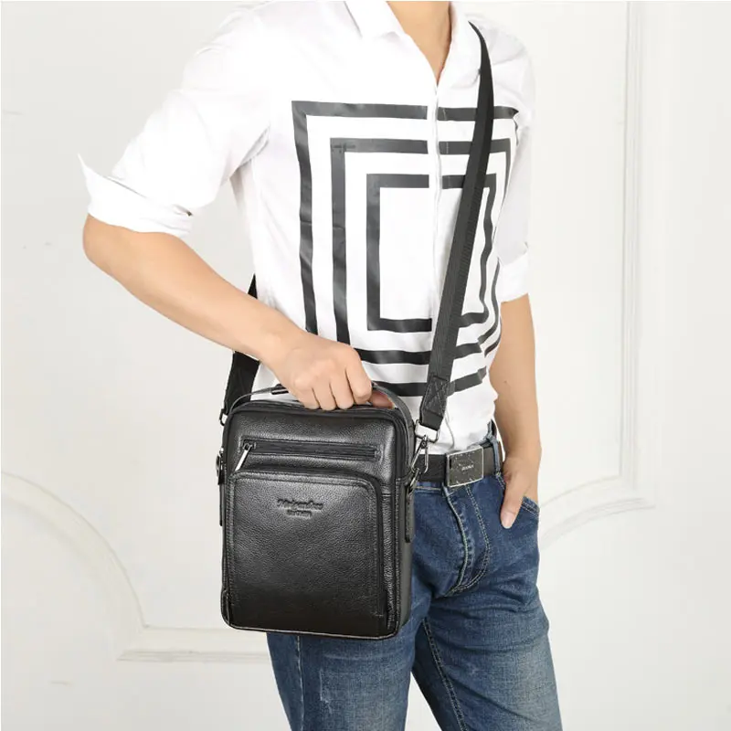 New 2019 Brand Men's Genuine Leather Business Bag Men High Quality Handbags Large Travel Briefcases Male Cowhide Messenger Bags