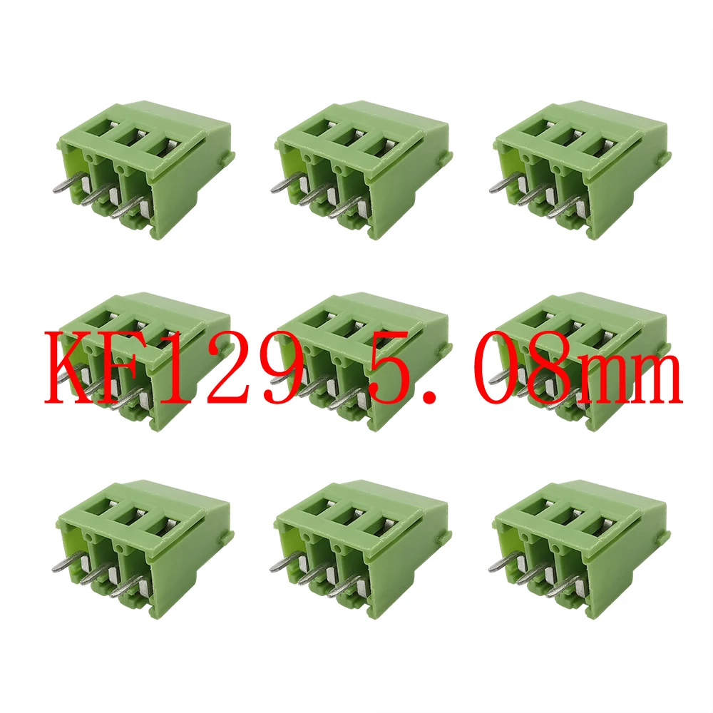 

10Pcs 0.2 Inch/5.08mm Pitch KF129 3 Pin PCB Screw Terminal Blocks Connector Straight Needle Can be Spliced Terminals