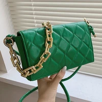 green leather cross body bag woman brand designer shoulder bags for girls luxury handbags diamond lattice flap messenger bag sac