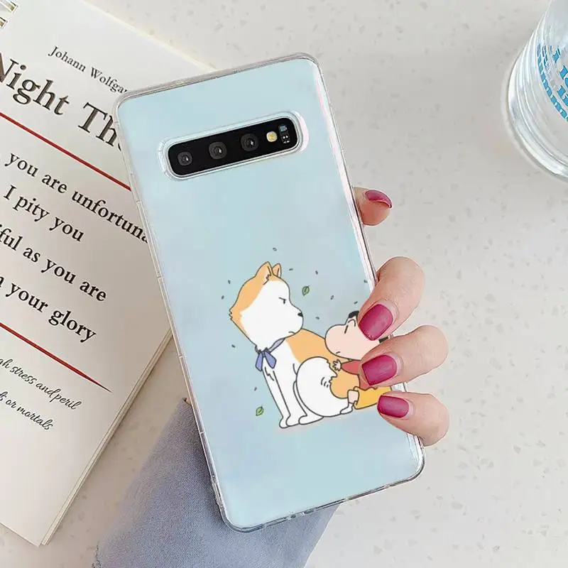 

Cartoon Crayon Shin chan Phone Case Transparent for Samsung A71 S9 10 20 HUAWEI p30 40 honor 10i 8x xiaomi note 8 Pro 10t 11