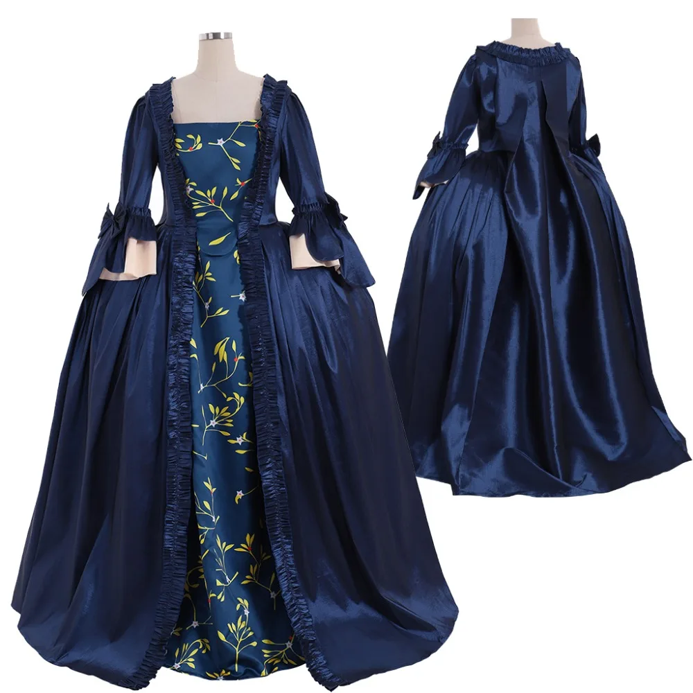 Женское бальное платье Costumebuy синее платье-Антуанетта 18 века в стиле барокко для