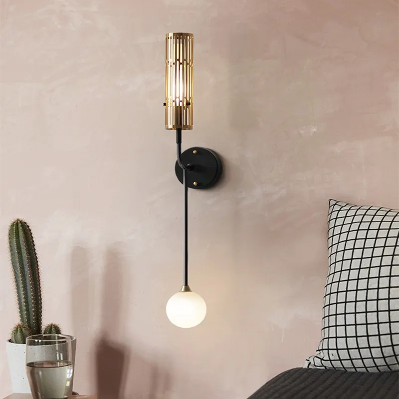 Скандинавский промышленный прикроватный настенный светильник Креативный