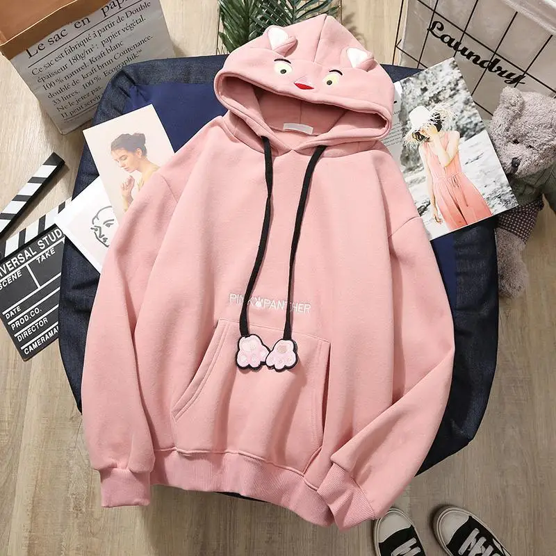 

Winter New Arrival Women Hoodie Print Letter Harajuku Colorblock Sweatshirt Long Sleeves Loose Female Casual Student Pullover