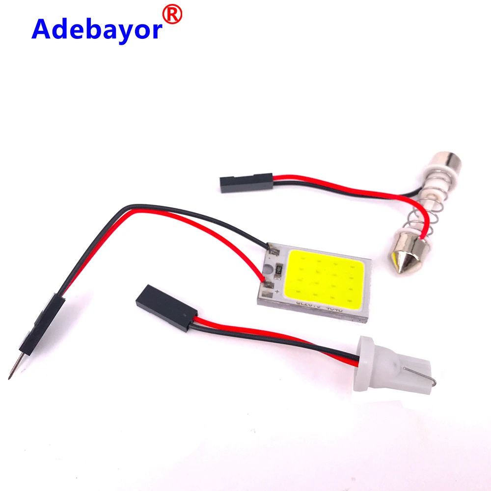 Светодиодная автомобильная лампа T10 C5W Cob 24 36 48SMD для чтения светодиодная