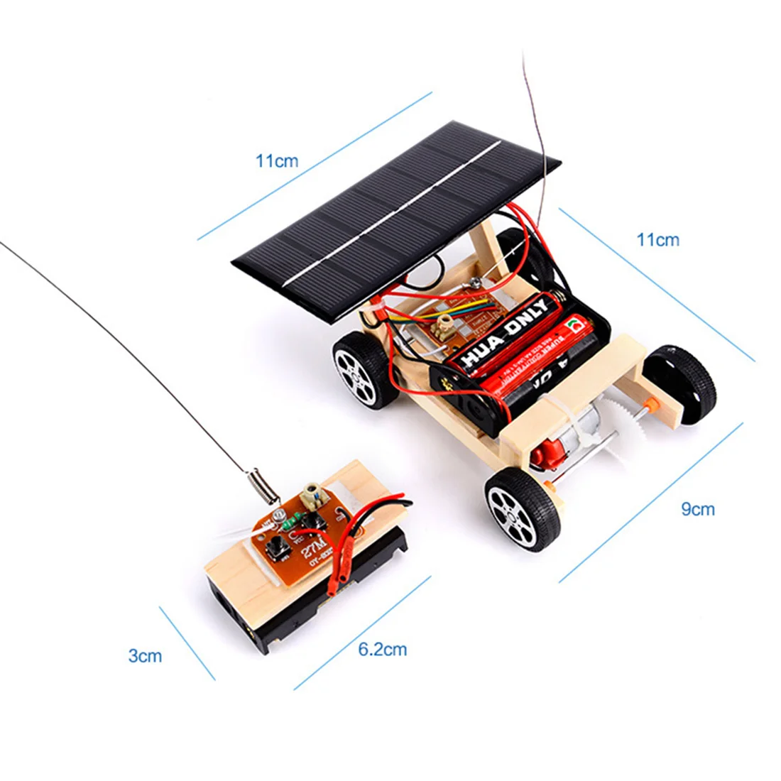 DIY креативная Беспроводная радиоуправляемая модель автомобиля на солнечной