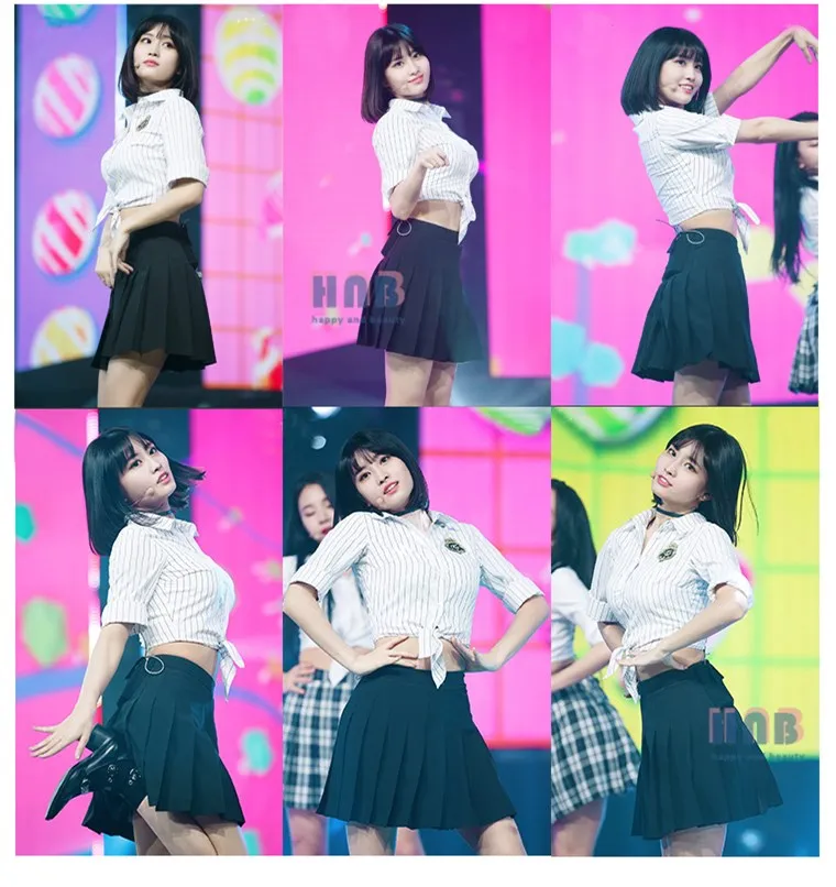 Kpop TWICE колледж Ветер топы и юбка комплект из двух предметов женский Выпускной студена фото черлидер студентов сценическое шоу костюмы