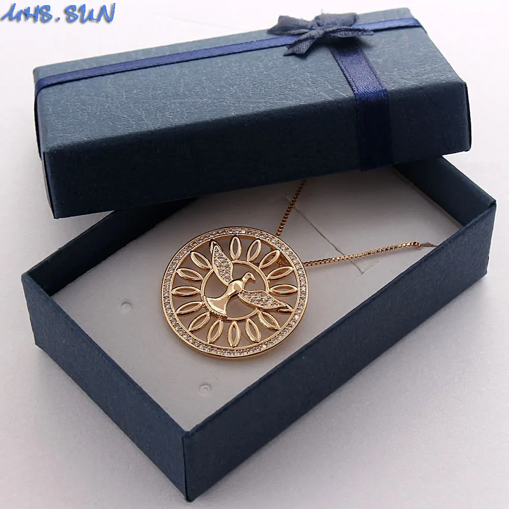 Ожерелье MHS.SUN женское круглое с кулоном в виде орла Ювелирное Украшение