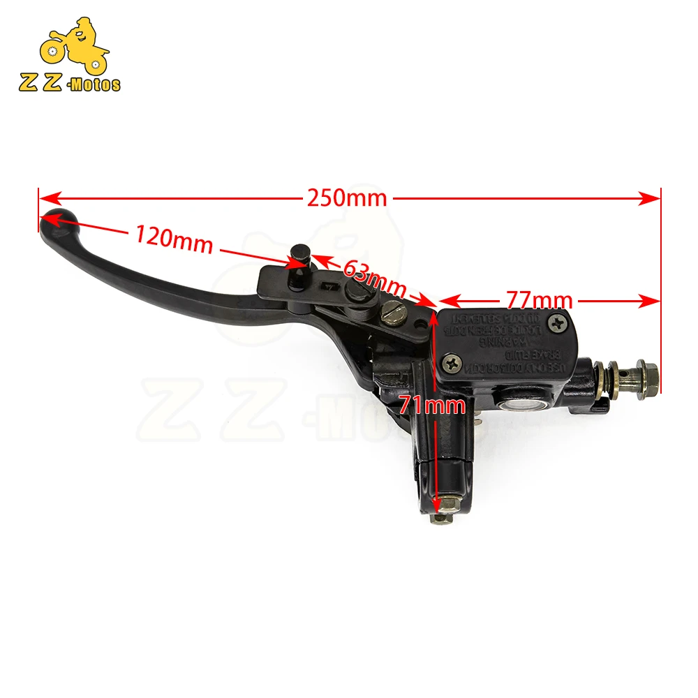 

Motorcycle Brake Pump Front Master Cylinder Hydraulic Brake Lever Right For Dirt Pit Bike ATV Quad Moped Scooter Buggy Go Kart