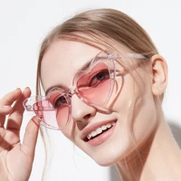 heart sunglasses for women men glitter luxury shine love shape glasses pink and green shades for girls boys transparent frame