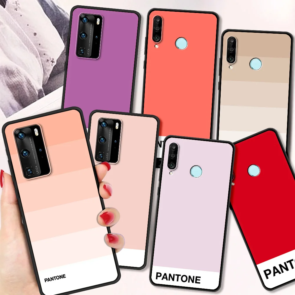 

Цветные Чехлы Пантон с картой для Huawei P30 Pro P40 Lite E P Smart Y6 Y7 2019, чехол для телефона, мягкий чехол для Huawei P30 Lite, оболочка